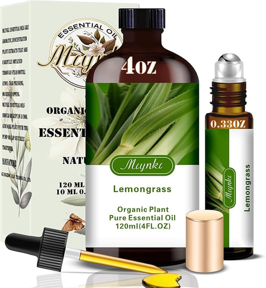 Lemongrass Essential Oil-Lemongrass Fragrance Oil 4.33oz (130ml)-100% Pure Natural Scent for Diffusers, Candles, Soap Making & Aromatherapy-Relaxing Home & Gift Essential Oil for Bath, Massage - Bloomnest