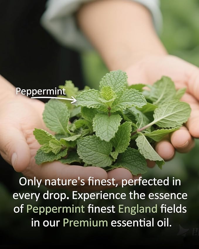 Peppermint Essential Oil 4 fl oz, 100% Pure Peppermint Oil for Diffusers, Large Size for Home & Office Use, Candle & Soap Making, Clean Minty Scent, Diffusing & DIY Projects