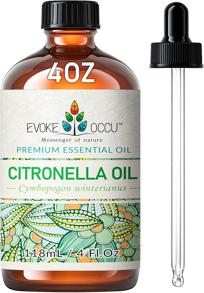 EVOKE OCCU Citronella Oil for Cleaning, Air Freshening, Add to Spray and Diffuser - 4 Fl Oz - Bloomnest