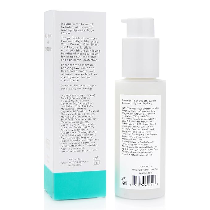 PURE FIJI Hydrating Body Lotion Travel Size, Moringa (3oz/90ml)