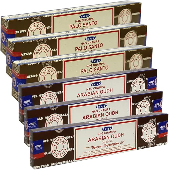 Palo Santo Arabian Oudh Incense Sticks & Holder Bundle Variety Pack from House of Nag Champa Incense Sticks and Trumiri TRUMIRI