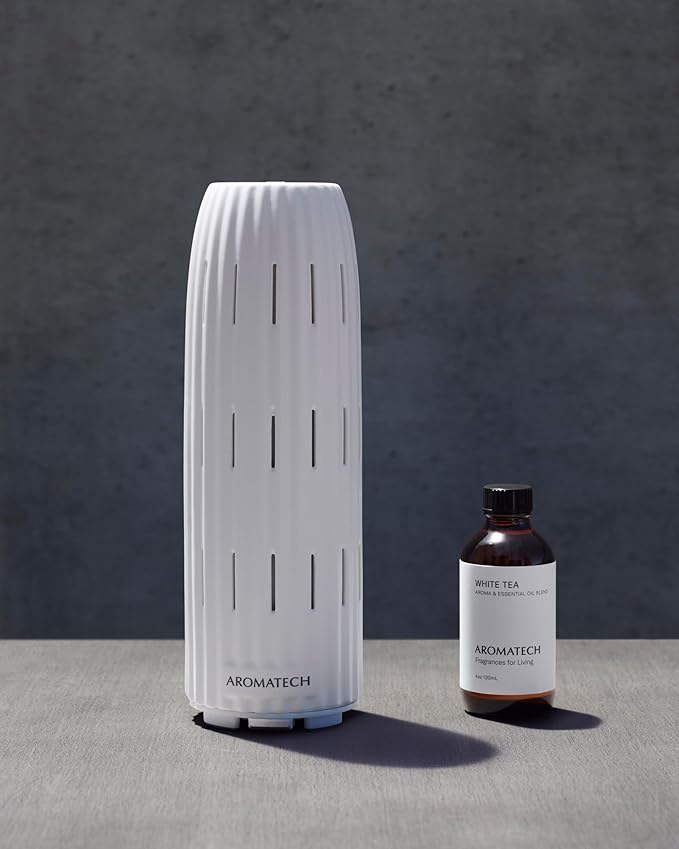 AromaTech White Tea Aroma Essential Oil Blend: Luxury Hotel Inspired Aromatherapy with White Tea, Orange & Palo Santo for Ultrasonic Diffusers & Nebulizers - 4 fl oz, 120 mL - Bloomnest