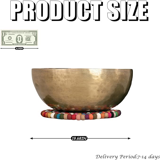 Tibetan Singing Bowl Set - Meditation Sound Bowl Handmade in Nepal for Chakra Healing, Mindfulness, Stress Relief ARTPARK