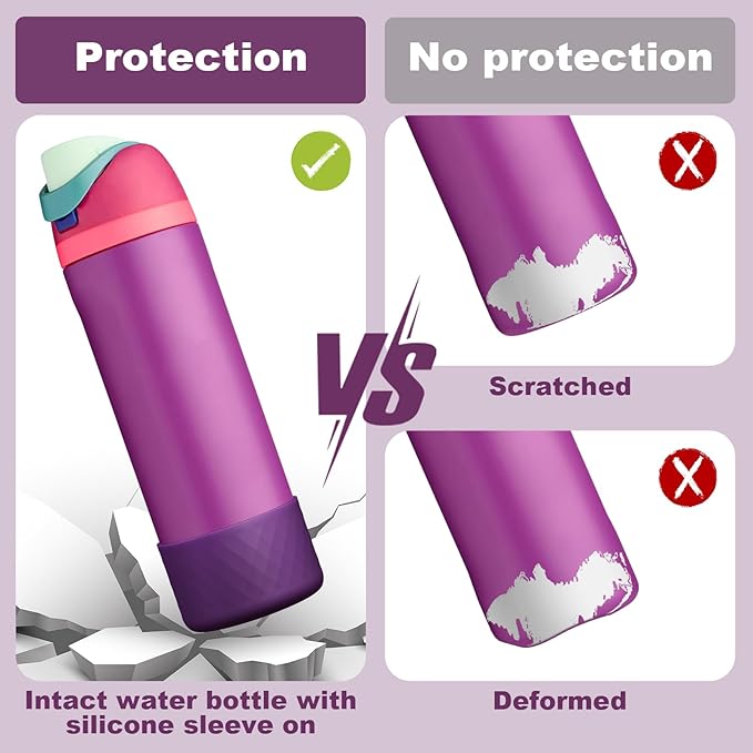 Silicone Boot for Owala Water Bottle 24 oz 32 oz 40 oz, Anti-Slip Protective Sleeve for FreeSip/Twist/Flip Stainless Steel Water Bottles Accessories BEONSKY