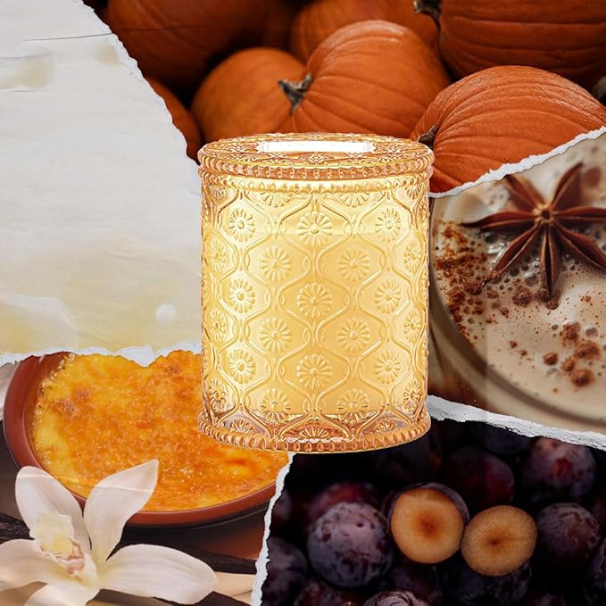 LA Jolie Muse Fall Candles, Pumpkin Chai Scented Candle, Natural Soy Candle, Autumn Candle Gift, Luxury Candles Gifts for Women & Men, House Warming Gift - Bloomnest