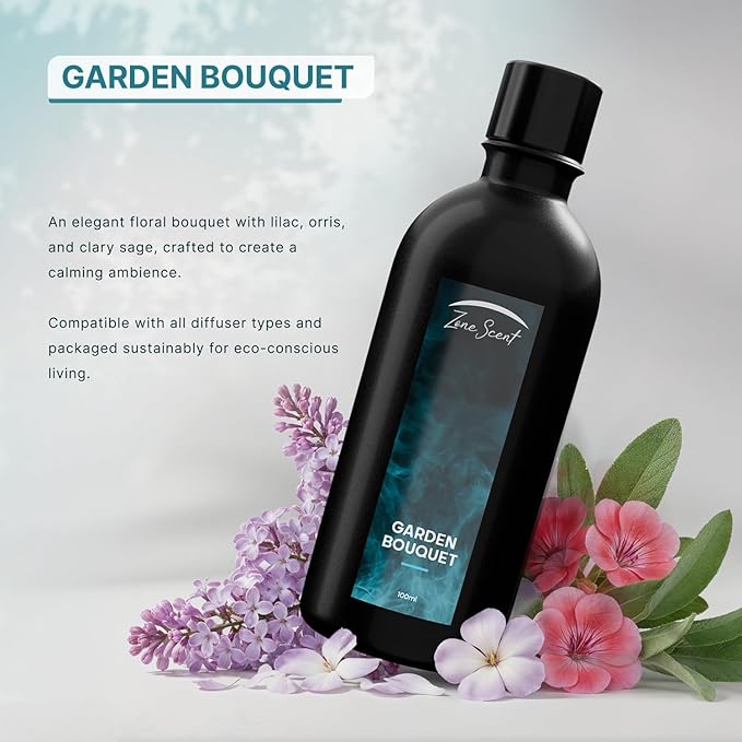 Garden Bouquet Luxury Essential Oil for Diffusers - Calming Floral Aromatherapy with Lilac & Orris - Herbal Scent for a Serene Home ZoneScent