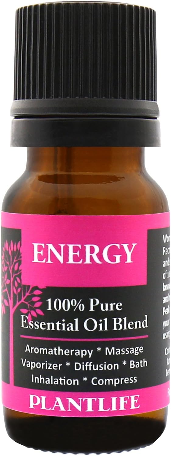 Plantlife Energy Aromatherapy Essential Oil Blend - Straight from The Plant 100% Pure Therapeutic Grade - No Additives or Fillers - Made in California 10 ml - Bloomnest
