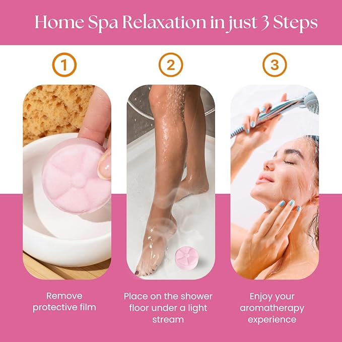 TLG Revitalize Shower Steamers Aromatherapy 7 Pack – USA Made with Menthol, Grapefruit, Bergamot & Tea Tree Essential Oils – Long-Lasting Citrus Shower Bombs – Gift for Men & Women - Bloomnest