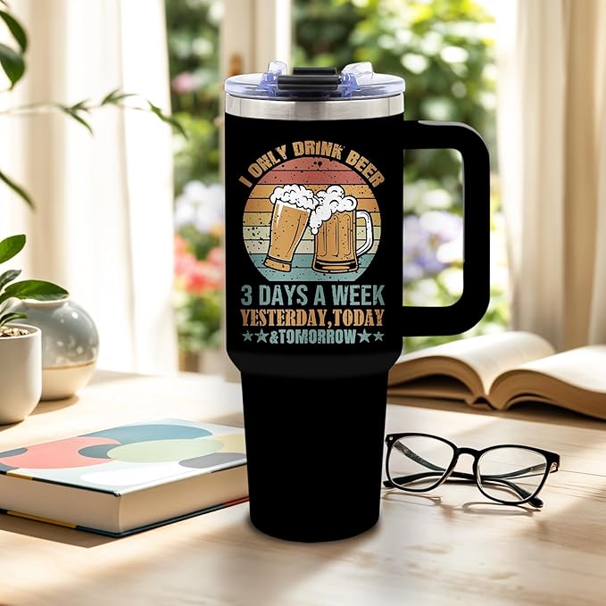 DUUV Beer Gifts for Men, Beer Tumbler 40 Oz, Funny Beers Designs Stainless Steel Insulated Mug Gifts for Beers Lovers, Christmas Birthday Gift for Home Bar Casual Gatherings,Parties, 1PCS - Bloomnest