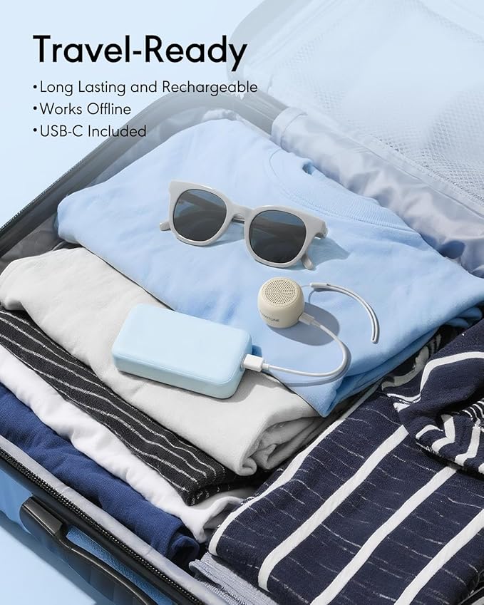 FLOWTUNE Sound Machine Flowtune White Noise Machine for Baby Adults, Mini Portable Sound Machine for Travel, 6H Timer, 18 Soothing Sleep Sounds Gift (Putty) - Bloomnest