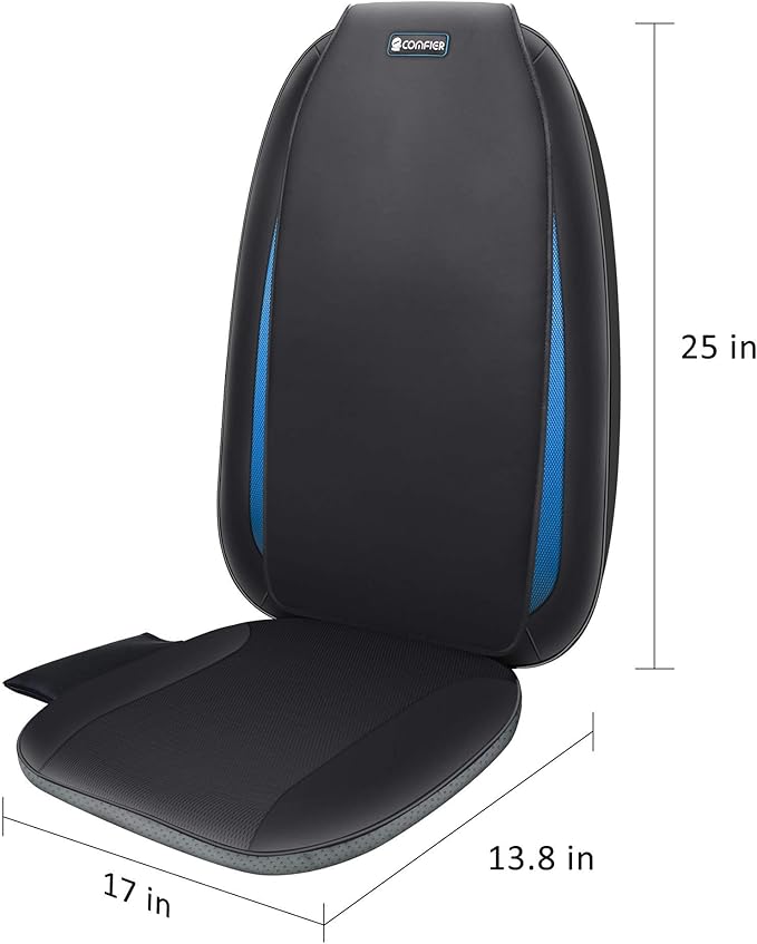 COMFIER Shiatsu Back Massager with Heat,Deep Tissue Kneading Massage Seat Cushion,Massage Chair Pad for Full Back,Body Massager for Home or Office Chair use - Bloomnest