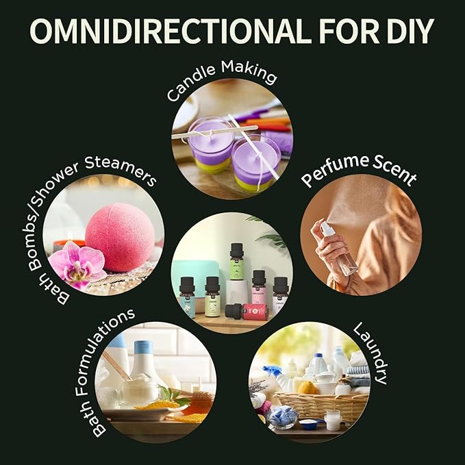 Essential Oils Set- Essential Oils for Diffuser for Home,Diffuser Oils Scents for Aromatherapy,Laundry,Candle&Soap Making,Humidifiers 6 X 10 ML - Bloomnest