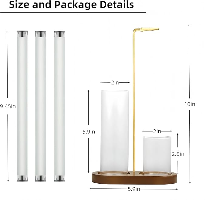 Glass Incense Holder, Incense Sticks Burner Holder with Storage,Hang Upside Down Incense Holder for Sticks with Glass Ash Catcher for Meditation Yoga Spa Room Decor (Retro Color) - Bloomnest