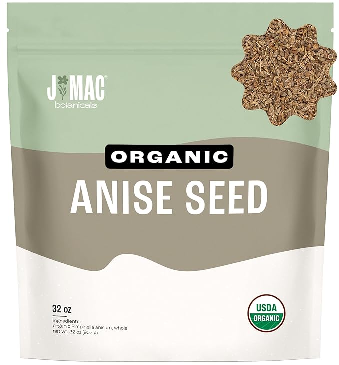 J Mac Botanicals Organic Anise Seeds (32 oz) Certified USDA Organic. Whole aniseed for cookies, tea, powder, or baking - Bloomnest