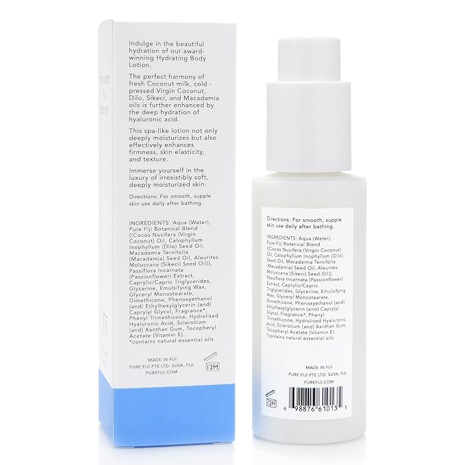 PURE FIJI Hydrating Body Lotion Travel Size, Coconut (3oz/90ml) - Bloomnest