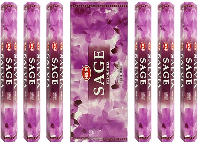 TRUMIRI Sage Incense Sticks & Holder Bundle: 120 Sticks (6 Packets of 20), 1 Holder TRUMIRI