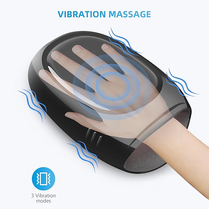 COMFIER Cordless Hand Massager with Heat and Compression,APP Control,Hand Massag for Arthritis and Carpal Tunnel,Wrist Finger Massager,3 Heat &3 Intensities, Gifts for Mom, Dads, Women and Men