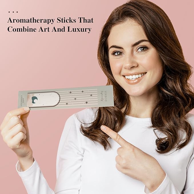 Incense Sticks Set of 80-6 Scents (Palo Santo, Sandalwood, Jasmine, Rose Geranium) Organic & Slow-Burning for Relaxation, Meditation & Positive Vibes (Hopeful) YINECO