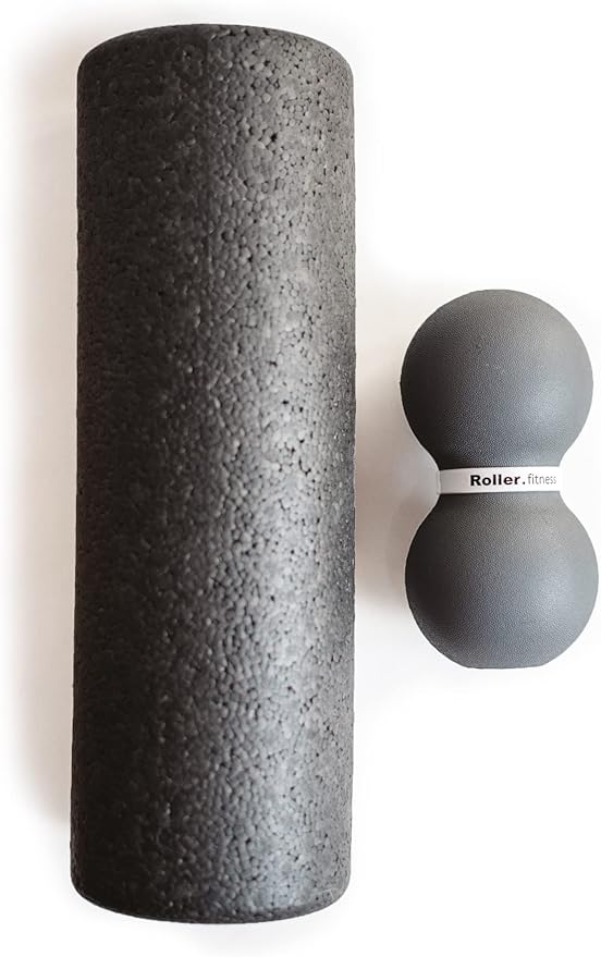 Fitness Infinity Roller, Peanut Foam Massage Ball, Large 8-Inch Double Exercise Roller (Gray - Standard) - Bloomnest