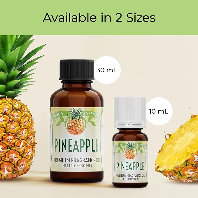 Good Essential – Professional Pineapple Fragrance Oil 30ml for Diffuser, Candles, Soaps, Lotions, Perfume 1 fl oz GoodEssential