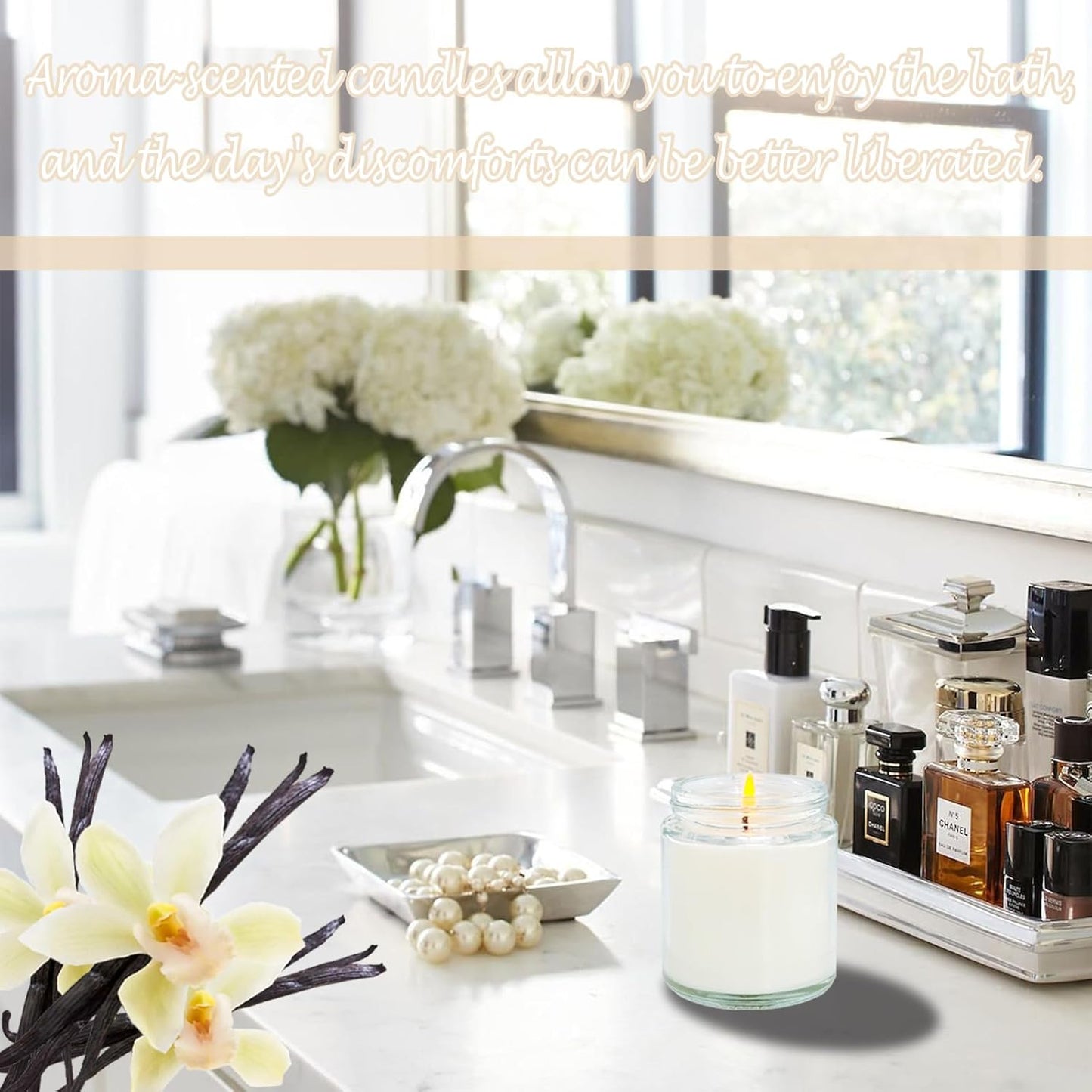 24 Pcs 4 Oz Mini Soy Candles,Vanilla Scented,Aromatherapy Candle,Bulk Candle Set，Great Stress Relieving Scented Candles for Girls as a Gift for Birthdays, Weddings and More!