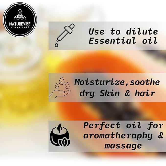Naturevibe Botanicals Papaya Oil 32 Ounces | 100% Pure and Natural | Great for Skin Care and Hair Care - Bloomnest