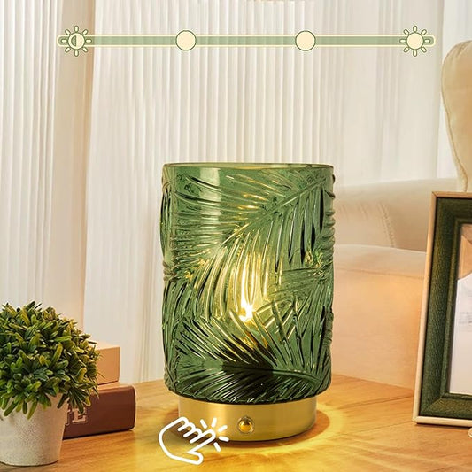 Rechargeable Battery Powered Lamp, Cordless Emergency Lamps for Power Outage, Decorative Small Accent Lamps for Entryway/Stairway/Bathroom/Corner, Dimmable Glass Battery Operated Table Lamp Indoor - Bloomnest