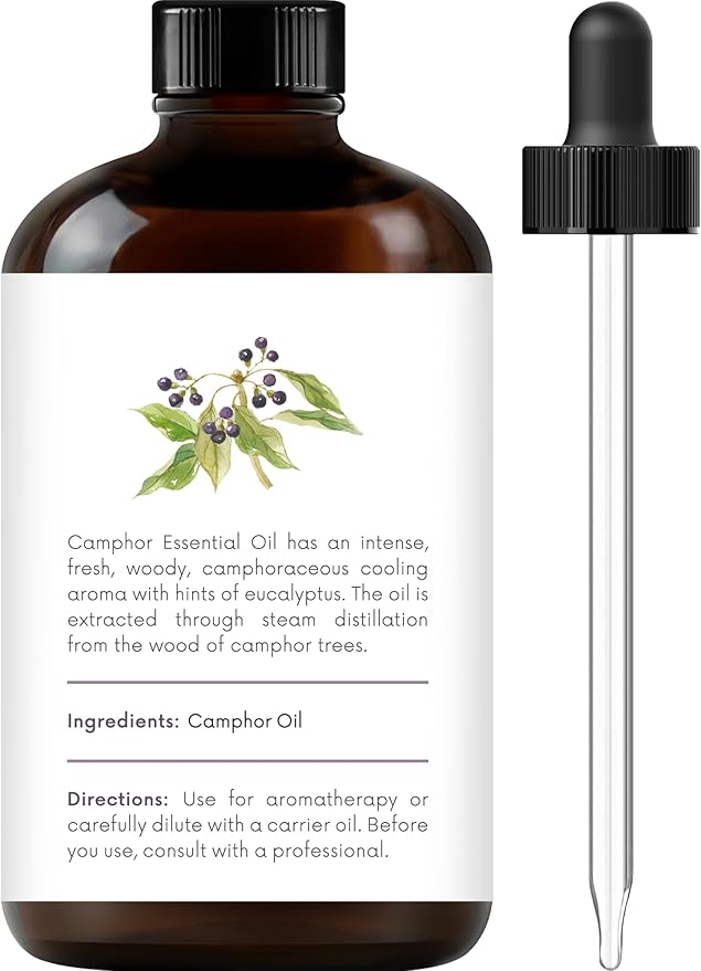 Handcraft Blends Camphor Essential Oil – Huge 4 Fl Oz – 100% Pure and Natural – Premium Grade Essential Oil for Diffuser and Aromatherapy, Skin, Massage, Candle and Soap Making Fragrance - Bloomnest
