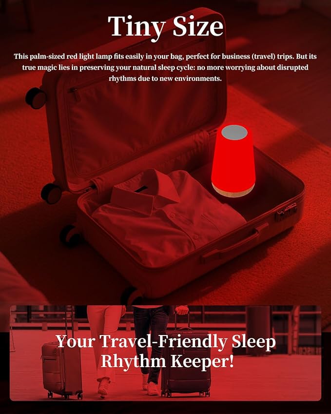 TLAOTNIY Red Light for Sleep Aid LampBlue Light Blocking Dimmable for Stress Relief Relaxation Travel Meditation and Yoga, 670nm Red Lamp (1 Pack) - Bloomnest