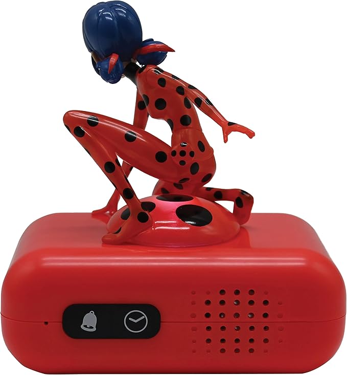 LEXiBOOK - Miraculous Digital Alarm Clock with Night Light Snooze, Clock, Luminous Ladybug, Red Colour - RL800MI - Bloomnest