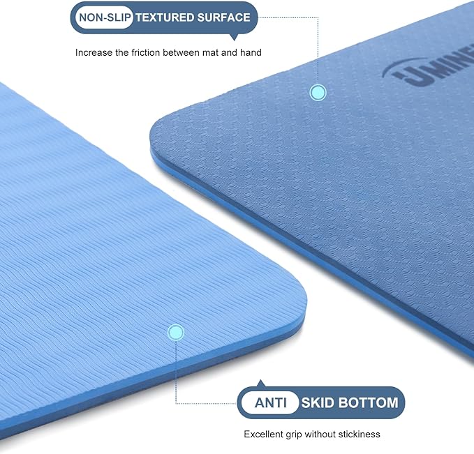 UMINEUX Yoga Mat Extra Thick 1/3'' & 2/5" Non Slip Yoga Mats for Women Eco Friendly TPE Fitness Exercise Mat with Carrying Sling & Storage Bag - Bloomnest