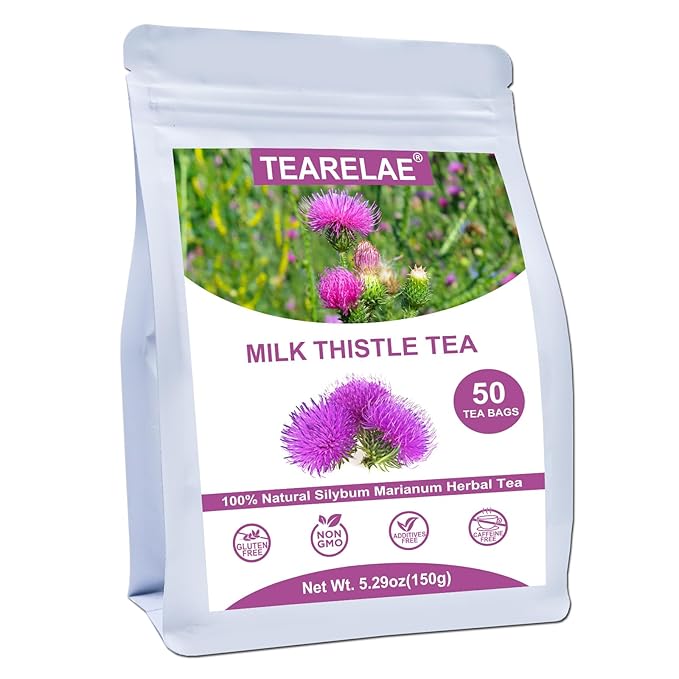 TEARELAE - Milk Thistle Tea - 3g x 50 Count - 100% Natural Milk Thistle Seeds Tea Bags - Non-GMO - Bloomnest