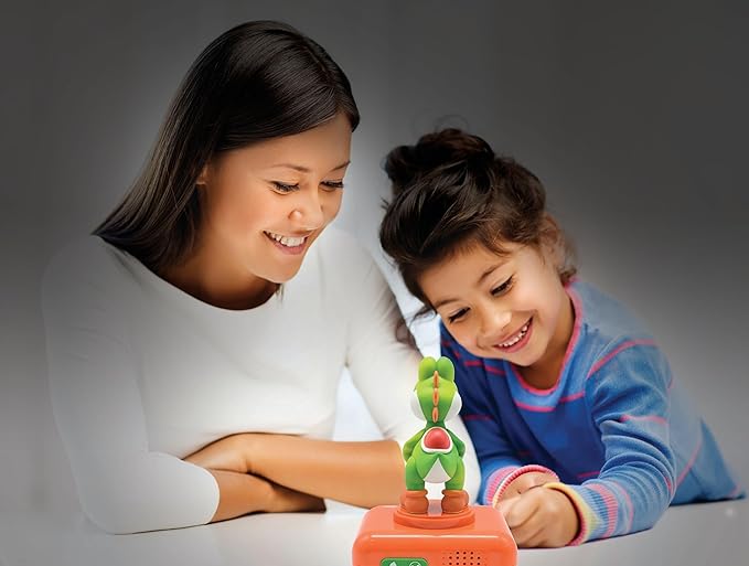 LEXiBOOK, Super Mario, Yoshi Nightlight Alarm Clock, Sounds and Melodies, LCD Backlit Screen, Luminous, Snooze, Red/Green, RL800NI1 - Bloomnest