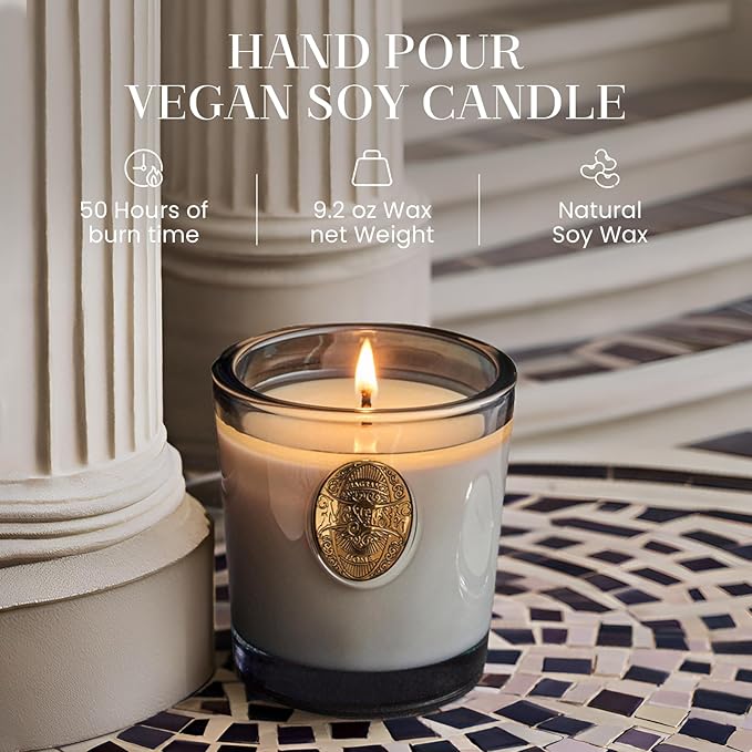 M&SENSE Natural Soy Candle | Coconut & Gray | 9.2 oz, 50H Burn Time | Luxury Scented Candle for Relaxation, Gifting, Home Décor | Ideal for Bedroom, Office, Party Ambiance - Bloomnest