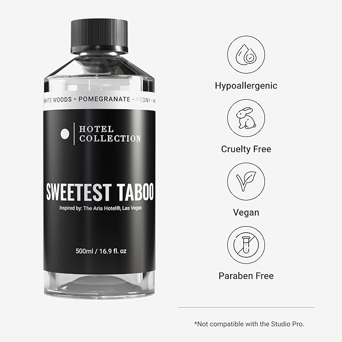 Hotel Collection Diffuser Oil - Sweetest Taboo - Aromatherapy Essential Fragrance Oil - White Woods, Pomegranate, and Peony - 500mL 16.9 Fl oz - Bloomnest
