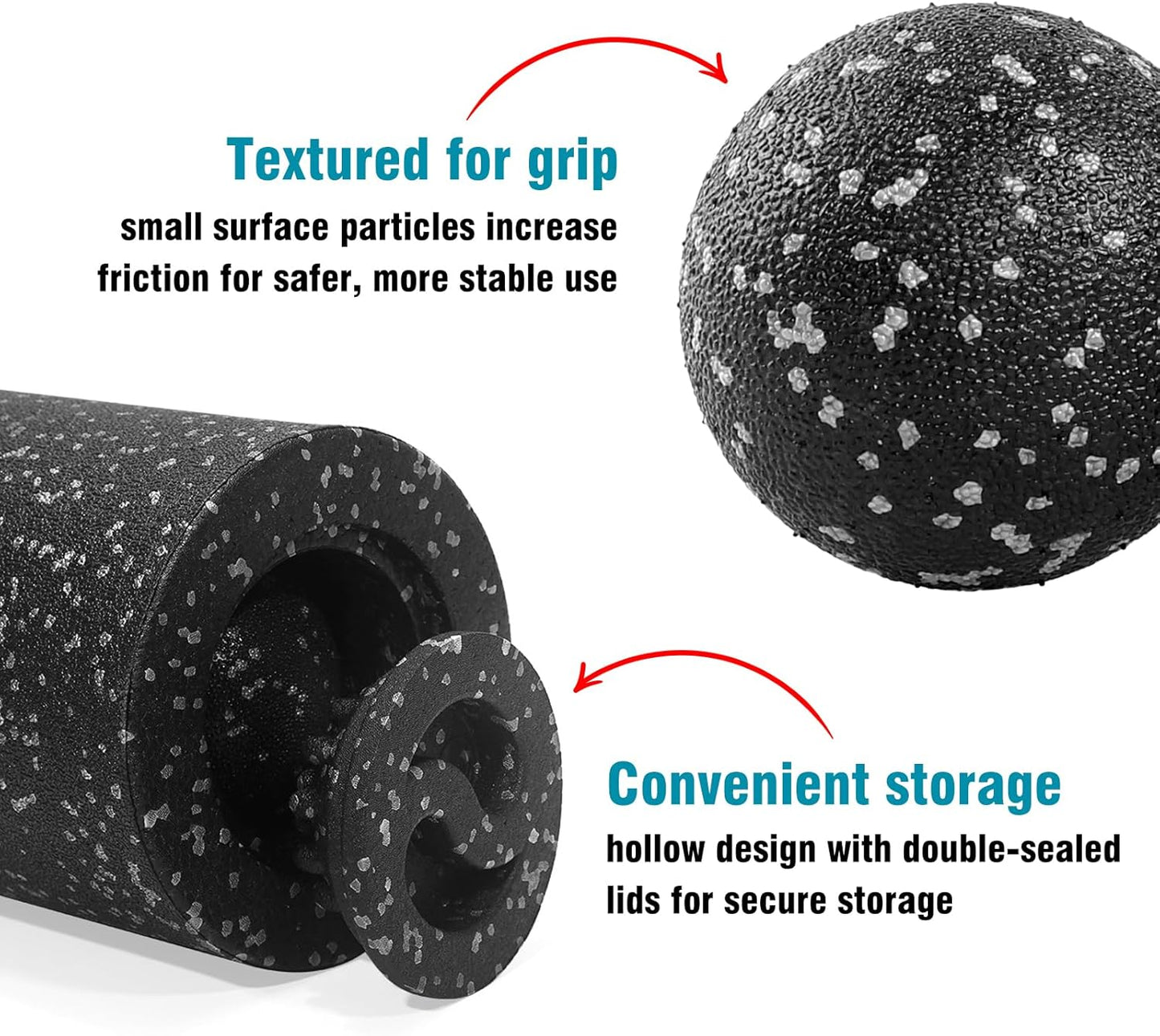 5-in-1 Foam Roller Set for Muscle Recovery – Includes Yoga Roller, Massage Ball, Peanut Ball, Cone, and Acupressure Disc – for Back, Legs, and Full Body Relief