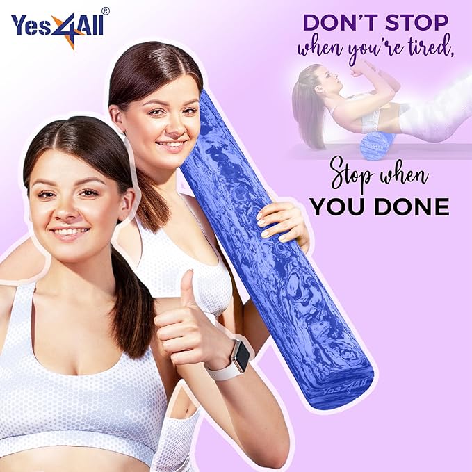 Yes4All EVA Firm Foam Roller for Back - Round Back Roller for Exercise, Yoga & Pilates 12/18/24/36 inch - Bloomnest