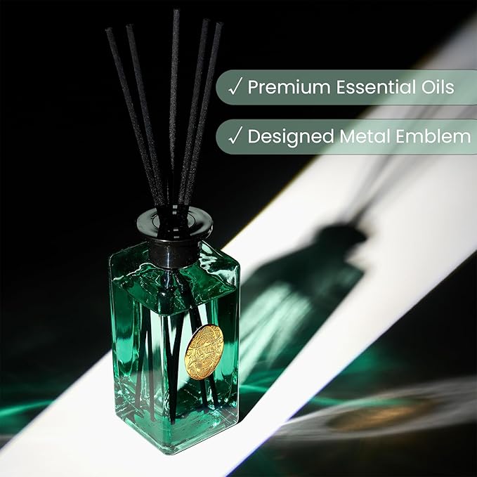 M&SENSE 10.14 oz Large Reed Diffuser Set | Linen Breeze Scent Oil Diffuser with Sticks | Hotel Collection Non-Toxic Essential Oil |for Bedroom Bathroom Living Room MSENSE