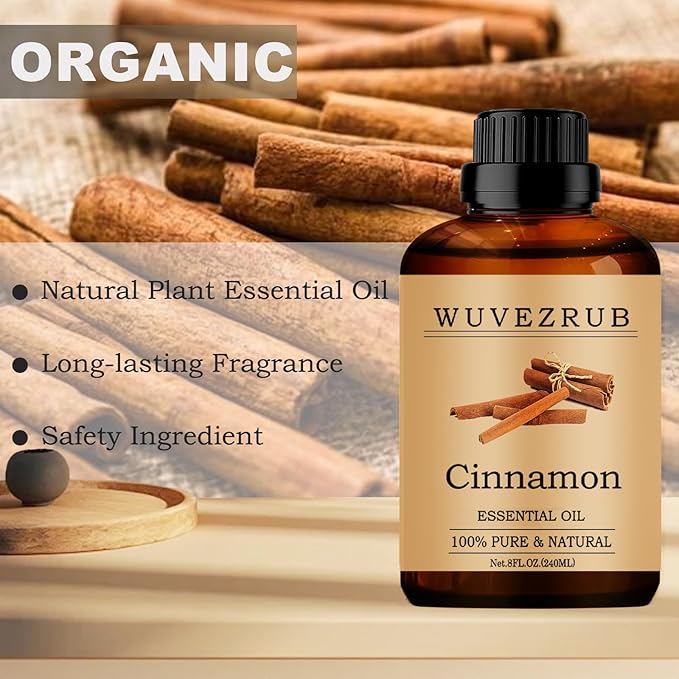 Cinnamon Essential Oil - 240ML Pure, Natural for Aromatherapy Diffuser - 8 Fl Oz - Bloomnest