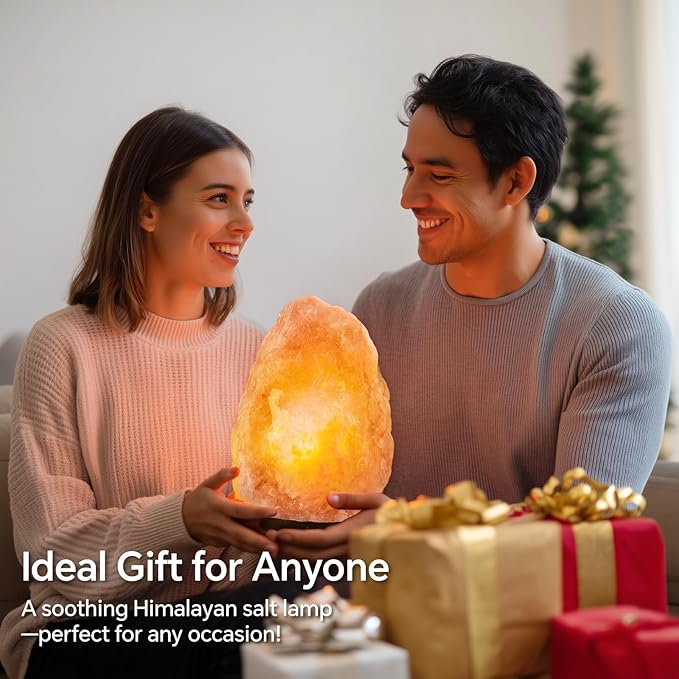 Himalayan Salt Lamp - 9-11 Inch 11-15 lbs, Natural Pink Large Salt Rock Lamp with Remote Control, 16 Color-Changing LED, USB-Powered Night Light for Home, Office, Bedroom, Yoga Decor