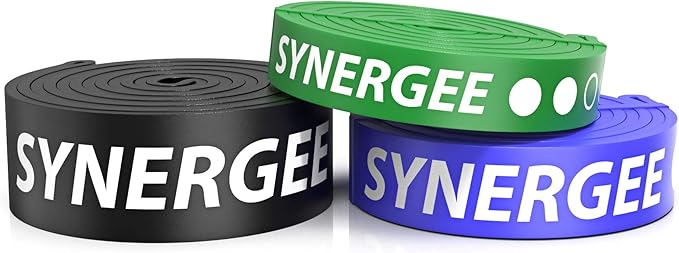Synergee Resistance Loop Bands. Pull Up Assist Bands with Heavy Duty Resistance. Exercise Bands Work Perfect for Stretching, Powerlifting & Resistance Training. - Bloomnest