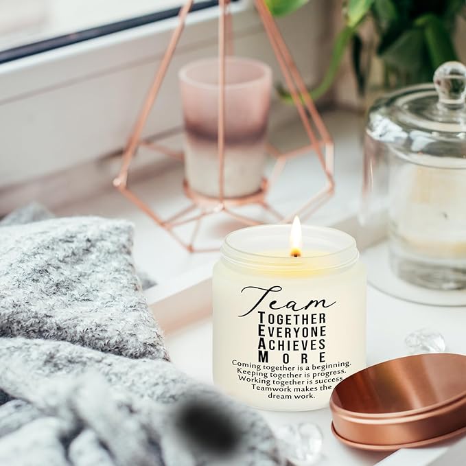Fumete 10 Pcs Jars Scented Soy Candles 3.5 oz May You Be Proud of The Difference Candles Team Thank You Gifts for Employee Appreciation Gifts Coworker Vet Tech Nurse Teachers(White,Team) - Bloomnest