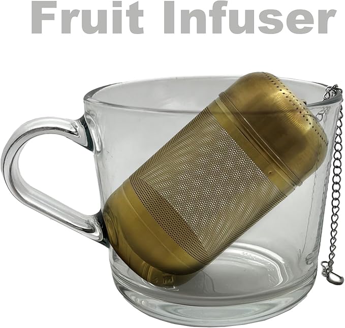 316 Stainless Steel Ion-Plated Fruit Infuser Insert &Tea Infuser for Loose Leaf,Compatible with Stanley,Hydro Flask,Iron Flask, Takeya,ThermoFlask，Reusable Filter for Herbs, Lemon, Cucumber - Bloomnest