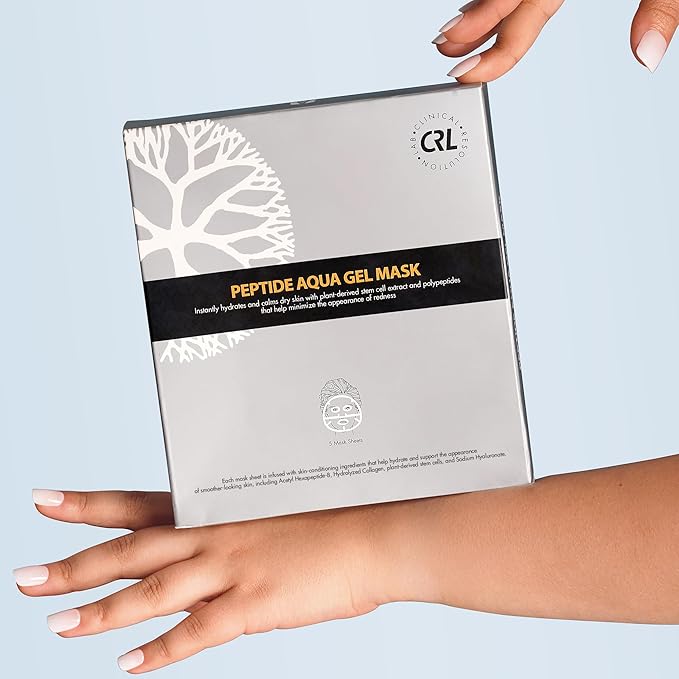 Clinical Resolution CRL Peptide Aqua Gel Mask 5 Pack Instant Hydration, Soothing & Cooling, Helps Comfort Skin After Professional Treatments, for a Refreshed, Healthy-Looking Complexion - Bloomnest