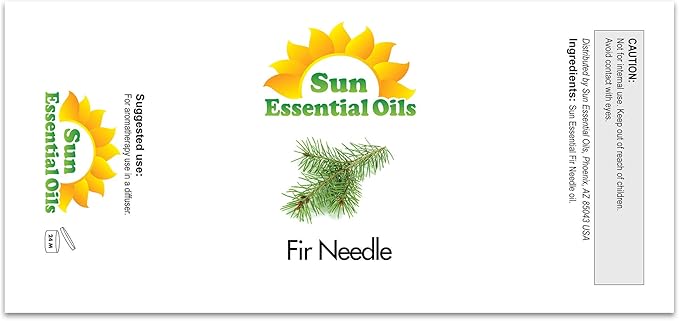 Sun Essential Oils Fir Needle Essential Oil 16oz for Aromatherapy, Diffuser, Muscle Ease, Relaxation - Bloomnest
