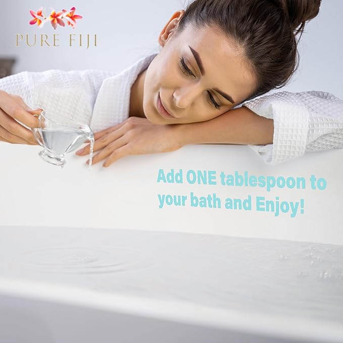 Pure Fiji Bath Oil, Conditioning Body Moisturizer with Natural Ingredients Bath Essential for Women Moisturizing Bath & Body Oil - Coconut (8oz/236ml)