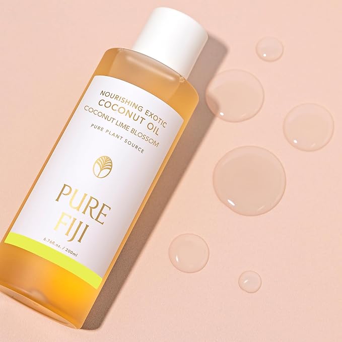 PURE FIJI Nourishing Exotic Coconut Body Oil, Coconut Lime Blossom (7.7 fl oz/230ml) - Bloomnest