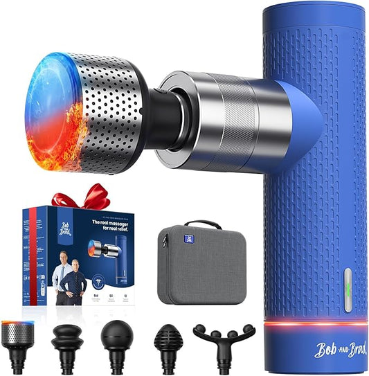 BOB AND BRAD A7 Pro Massage Gun with Heat and Cold Therapy, FSA Eligible/HSA Eligible, 11mm Amplitude Mini Massage Gun Deep Tissue Portable, Professional Muscle Massager for Pain Relief, Ideal Gift - Bloomnest
