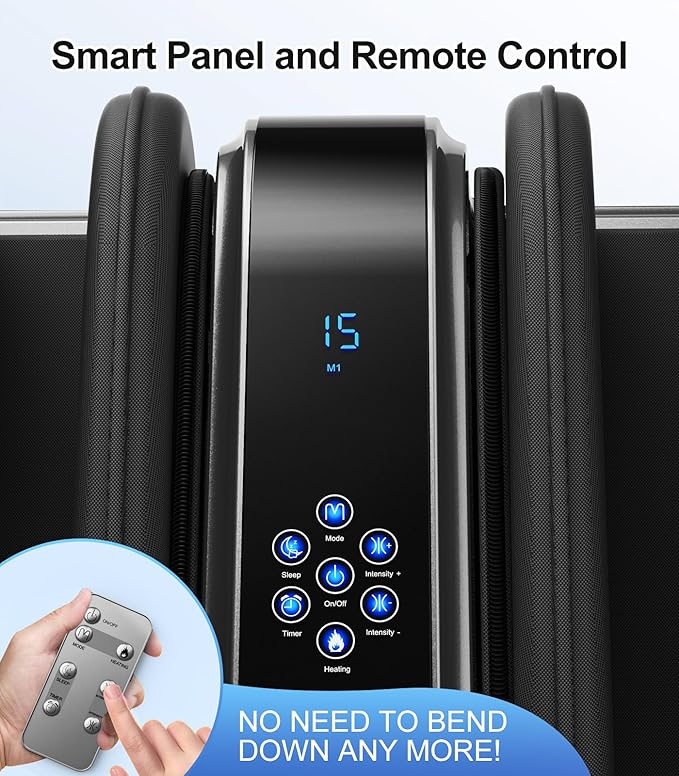 Foot Massager with Heat, FSA HSA Eligible, Shiatsu Foot Massager for Plantar Fasciitis, Neuropathy, Circulation and Pain Relief, Remote, Deep Kneading for Foot Calf Gifts for Women Men Mom Dad