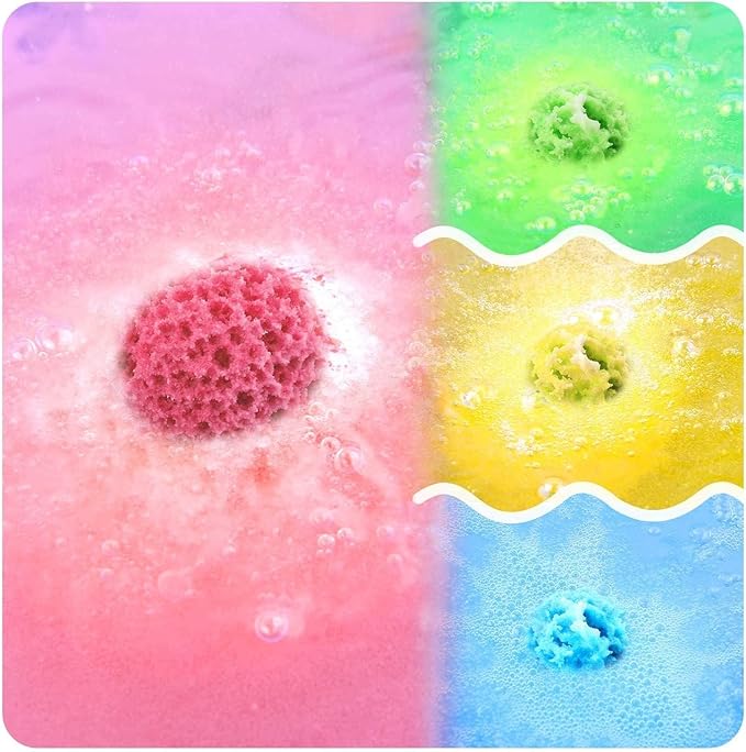 Bath Bombs Gift Set Large 12 PCS 2.8oz Organic Natural Essential Oils, Relax and Moisturize Skin, Luxury Spa Bomb Gifts for Girl, Mom, Kids, Wife, Birthday, Valentine's Day, Anniversary - Bloomnest